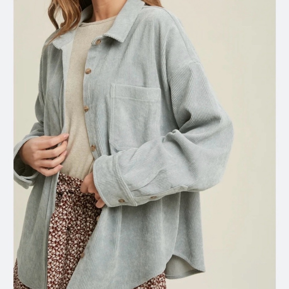 Women's Button Down Shacket 2X